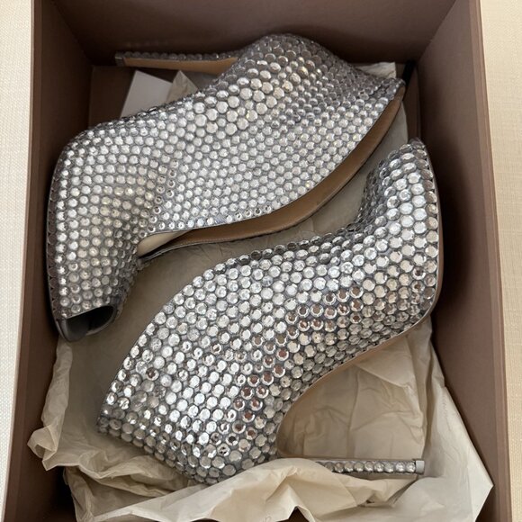 Gianvito Rossi Vamp Heels Silver Sequin - Picture 14 of 16